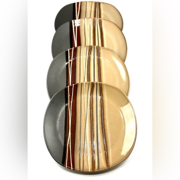 Better Homes & Gardens Bazaar Dinnerware, Brown, Set of 4 - Picture 3 of 8